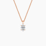 Single Bail Four Prong Diamond Pendant Necklace
