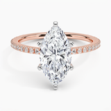 Classic Pavé Three-Quarter Coverage Diamond Engagement Ring