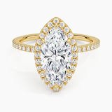 Halo with Pavé Stones Diamond Engagement Ring