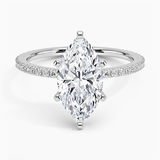 Classic Pavé Three-Quarter Coverage Diamond Engagement Ring