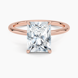 Classic Open Basket Four Claw Prong 1.5 mm Solitaire Engagement Ring