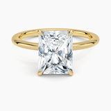 Classic Open Basket Four Claw Prong 1.5 mm Solitaire Engagement Ring
