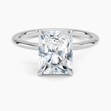 Classic Open Basket Four Claw Prong 1.5 mm Solitaire Engagement Ring