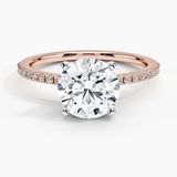 Classic Pavé Half-Coverage Diamond Engagement Ring