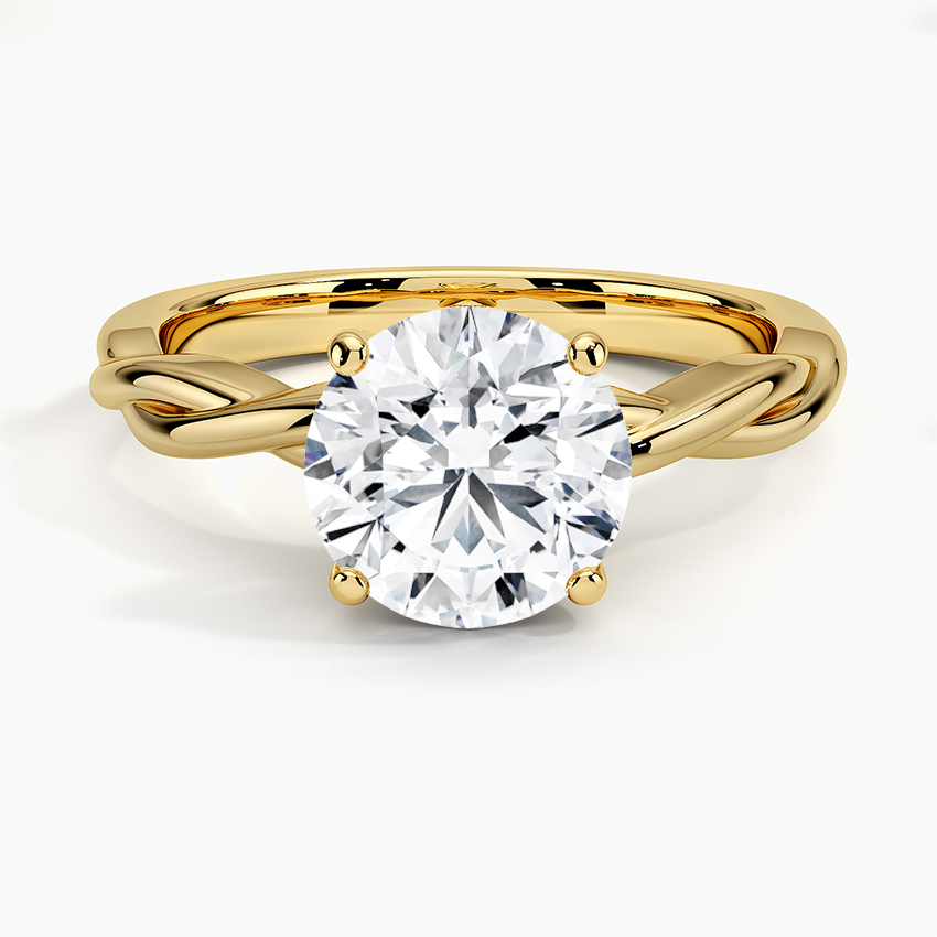 Twisted Vine Solitaire Engagement Ring