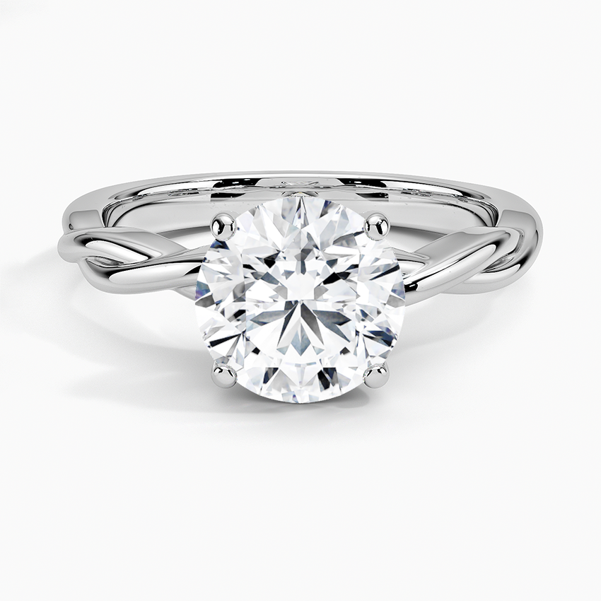 Twisted Vine Solitaire Engagement Ring