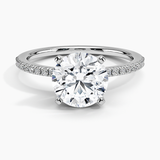 Classic Pavé Half-Coverage Diamond Engagement Ring