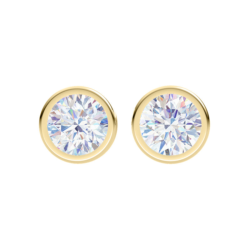 Classic Bezel Diamond Earrings