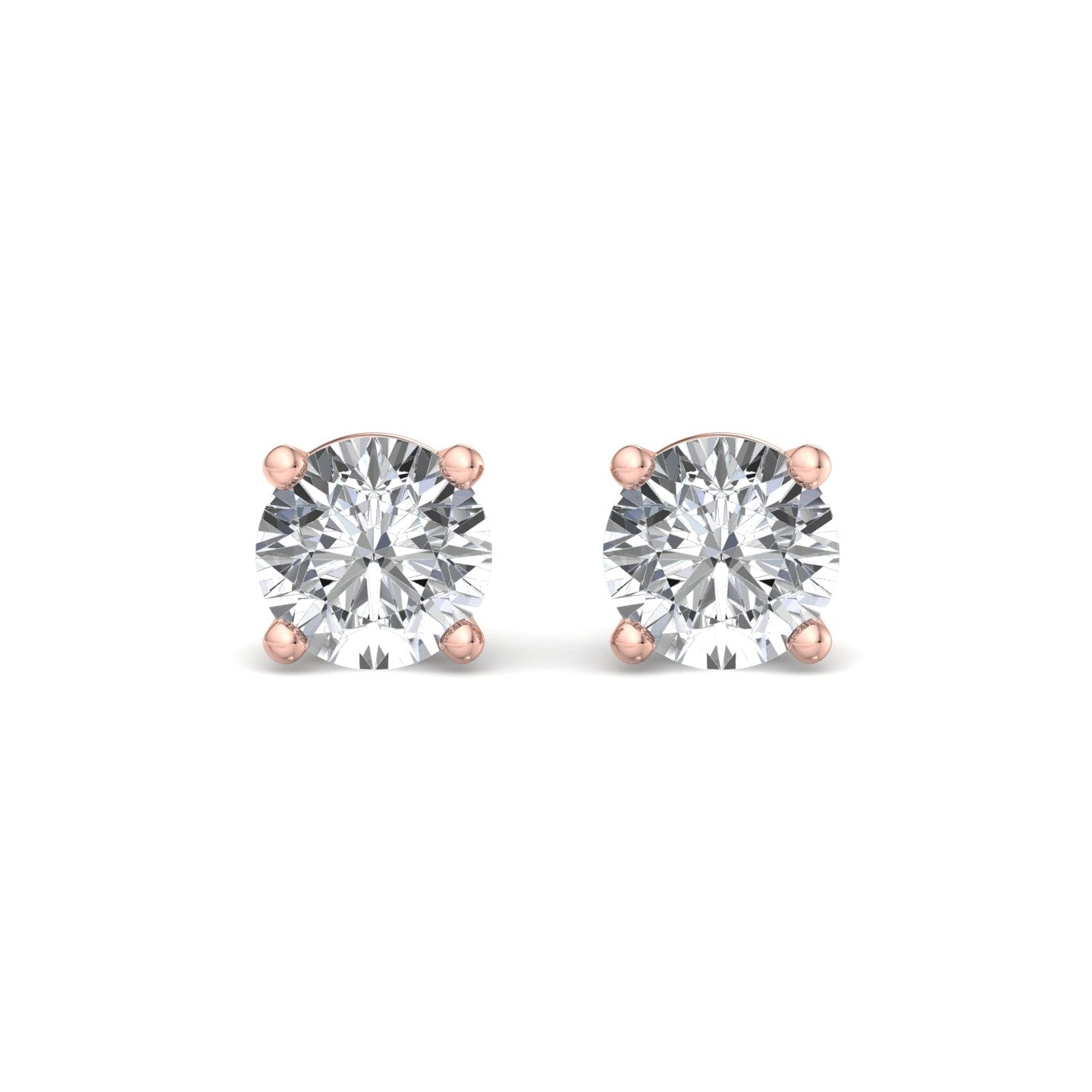 Four-Prong Diamond Earrings