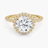 Halo with Pavé Stones Diamond Engagement Ring