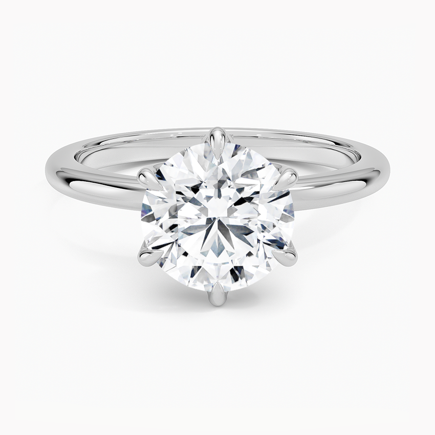 Classic Open Basket Six Claw Prong 1.8 mm Solitaire Engagement Ring