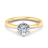 Six-Prong Comfort Fit 1.5 mm Solitaire Engagement Ring