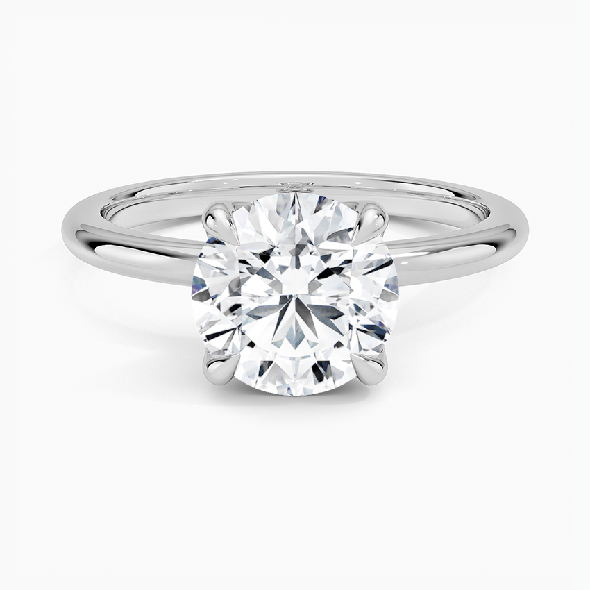 Classic Open Basket Four Claw Prong 1.8 mm Solitaire Engagement Ring