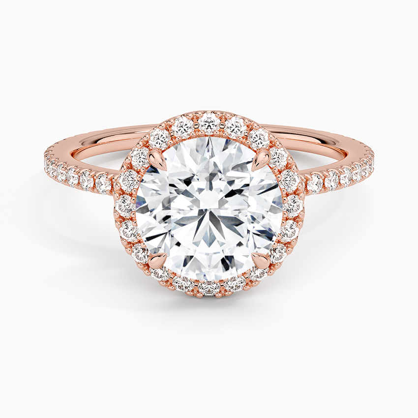 Halo with Pavé Stones Diamond Engagement Ring