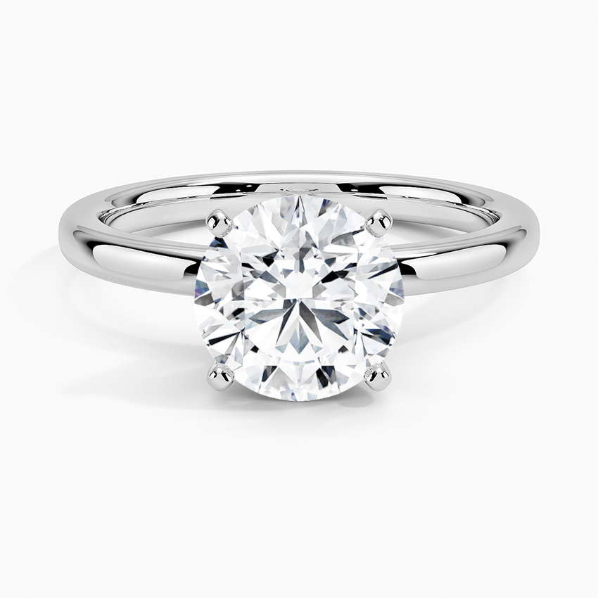 Four-Prong Comfort Fit 2.0 mm Solitaire Engagement Ring