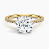 Classic Pavé Half-Coverage Diamond Engagement Ring