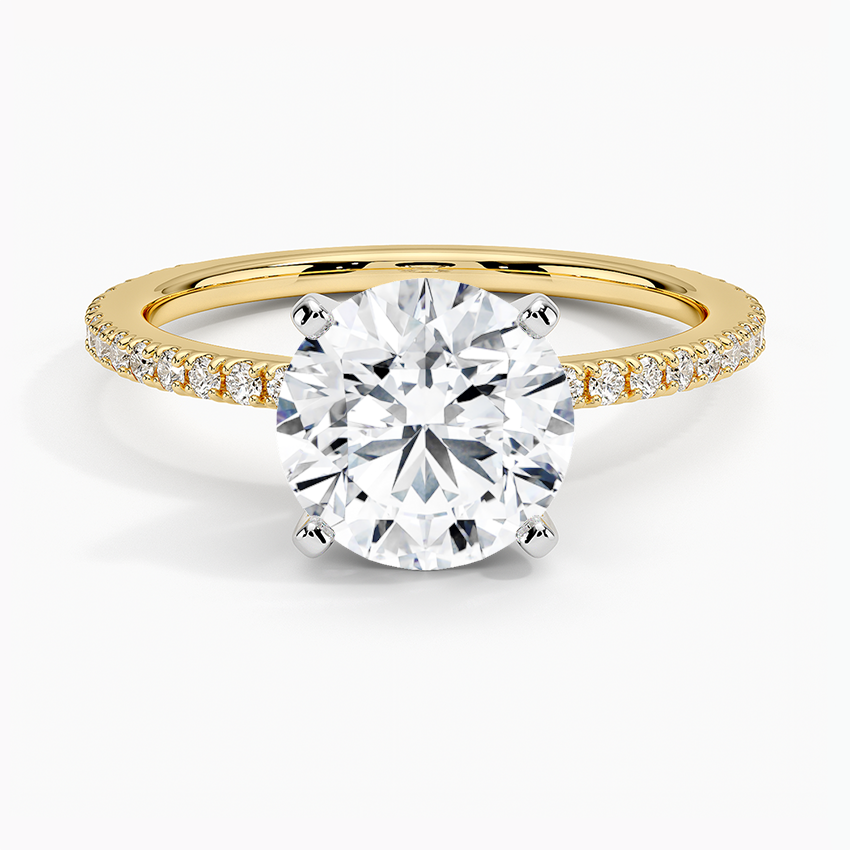 Classic Pavé Three-Quarter Coverage Diamond Engagement Ring