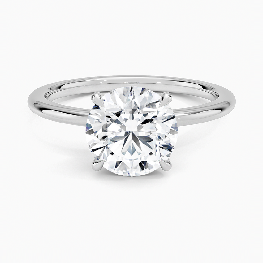 Classic Open Basket Four Claw Prong 1.5 mm Solitaire Engagement Ring