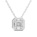 Classic Bezel Diamond Pendant Necklace