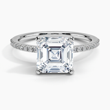 Classic Pavé Half-Coverage Diamond Engagement Ring