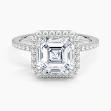 Halo with Pavé Stones Diamond Engagement Ring