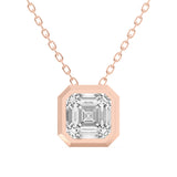 Classic Bezel Diamond Pendant Necklace