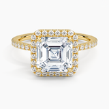 Halo with Pavé Stones Diamond Engagement Ring