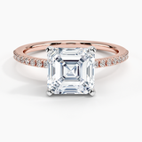 Classic Pavé Half-Coverage Diamond Engagement Ring