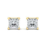 Four-Prong Screw Back Diamond Earrings