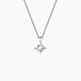 Single Bail Four Prong Diamond Pendant Necklace