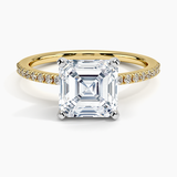 Classic Pavé Half-Coverage Diamond Engagement Ring