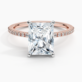 Classic Pavé Half-Coverage Diamond Engagement Ring