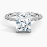 Classic Pavé Half-Coverage Diamond Engagement Ring