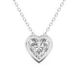 Classic Bezel Diamond Pendant Necklace