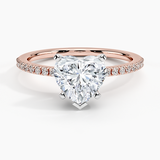 Classic Pavé Half-Coverage Diamond Engagement Ring