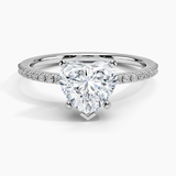 Classic Pavé Half-Coverage Diamond Engagement Ring