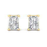 Four-Prong Screw Back Diamond Earrings