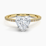 Classic Pavé Half-Coverage Diamond Engagement Ring