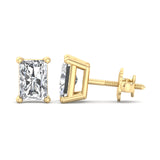 Four-Prong Screw Back Diamond Earrings