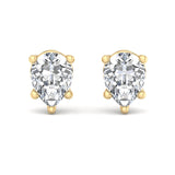 Four-Prong Screw Back Diamond Earrings