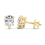 Four-Prong Screw Back Diamond Earrings