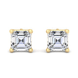 Four-Prong Screw Back Diamond Earrings