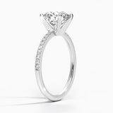 Classic Pavé Half-Coverage Diamond Engagement Ring