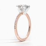 Classic Pavé Half-Coverage Diamond Engagement Ring