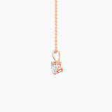 Single Bail Four Prong Diamond Pendant Necklace