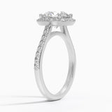 Halo with Side Stones Diamond Engagement Ring