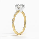 Classic Pavé Half-Coverage Diamond Engagement Ring