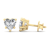 Four-Prong Screw Back Diamond Earrings