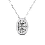 Classic Bezel Diamond Pendant Necklace