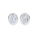 Classic Bezel Diamond Earrings